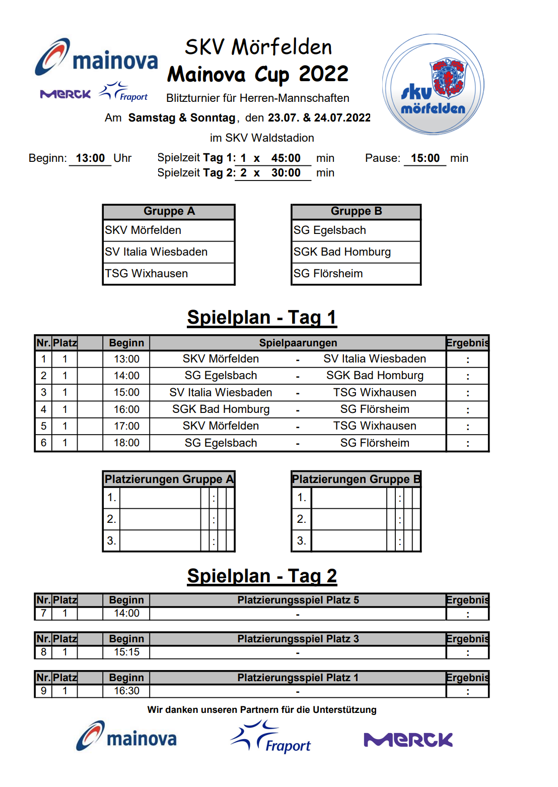 Spielplan