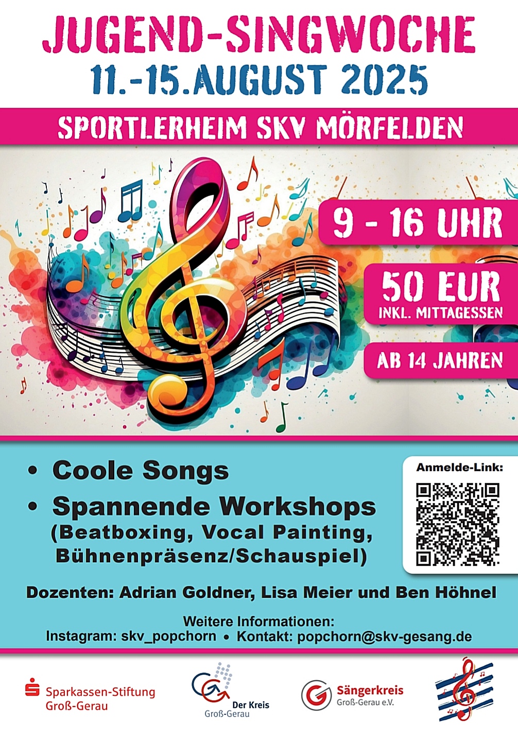 Jugend Singwoche 2025 Flyer