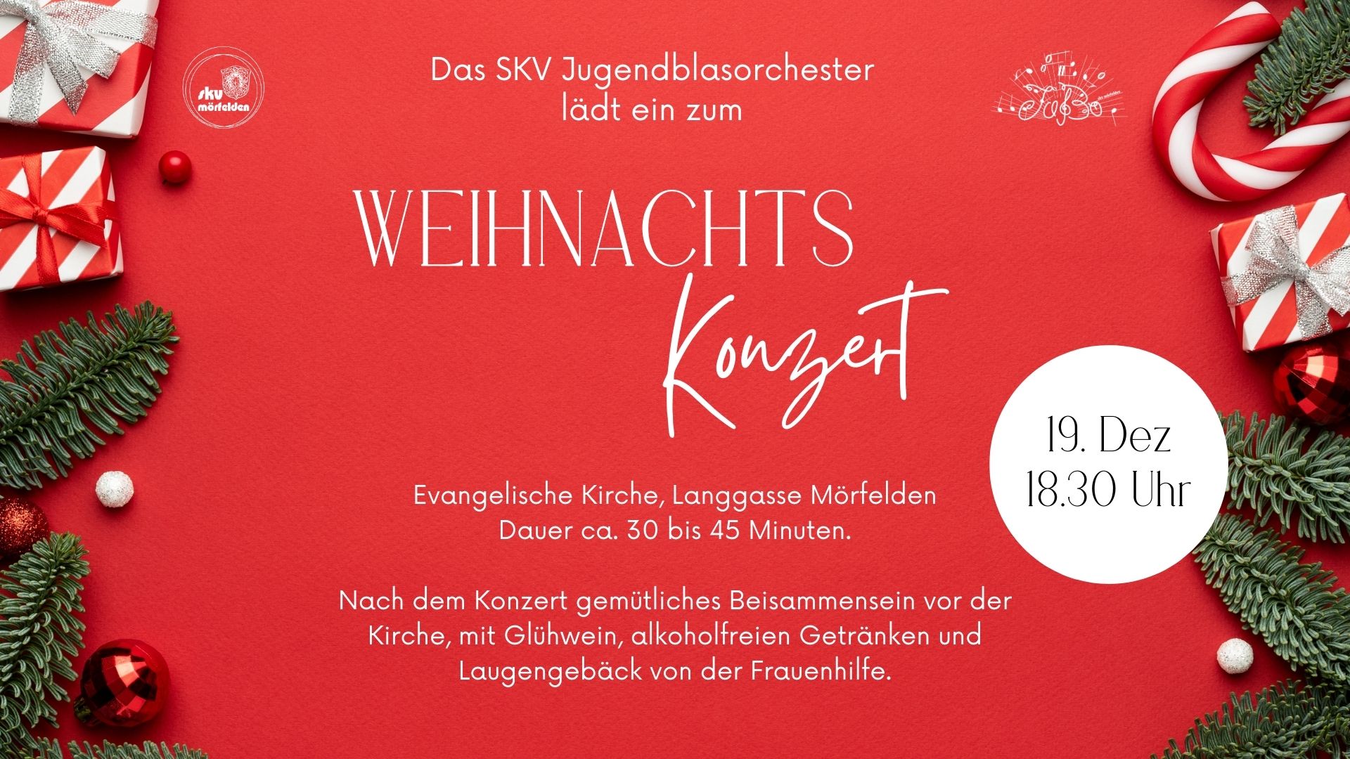 Banner Kirchenkonzert SKV Blasorchester Mörfelden