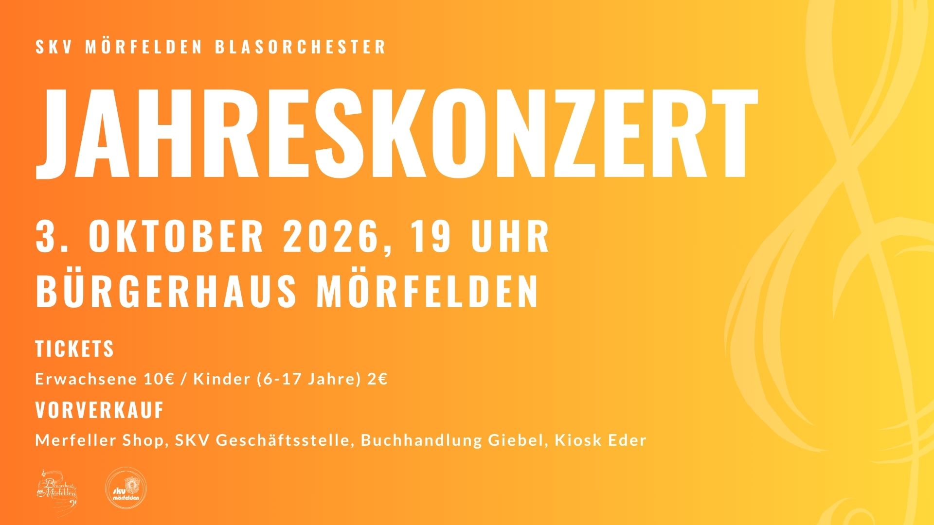 Banner Kirchenkonzert SKV Blasorchester Mörfelden